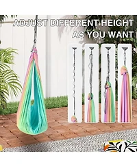 gaomon Sensory Swing Dual-Layer Therapy Swing for Autism, Adhd and Sensory Needs, Calming Hug Effect, 360degree(s) Swivel, Indoor/Outdoor Use