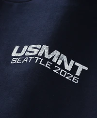 Uscape Apparel Men's and Women's Navy Host City U.s. Soccer x Seattle Crest 2026 T-Shirt