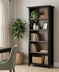 Simpli Home Amherst 70" Wood 5 Shelf Bookcase