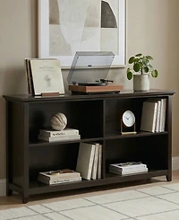 Simpli Home Amherst 30" Wood Low 4 Shelf Bookcase