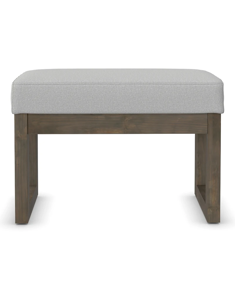 Simpli Home Milltown 18.3" Wood Footstool Small Ottoman Bench