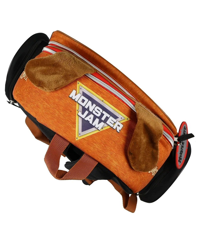 Monster Jam Backpack 16 Inch Monster Mutt Top Dog Book Bag with 3D Ears