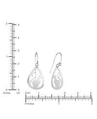 Macy's Laser Cut Cat Teardrop Earrings