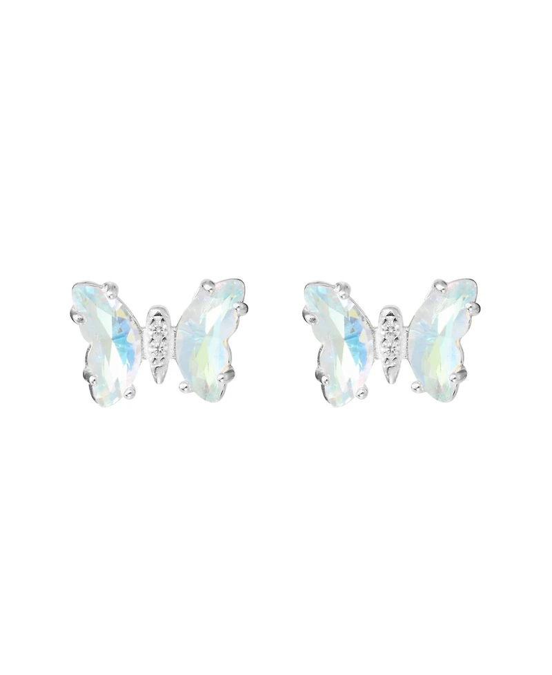 Macy's Crystal Butterfly with Cubic Zirconia Stud Earrings