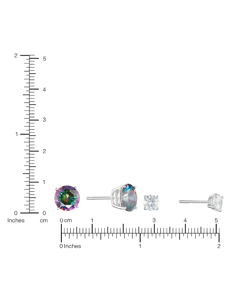 Macy's 8mm Mystic Cubic Zirconia Stud Earrings