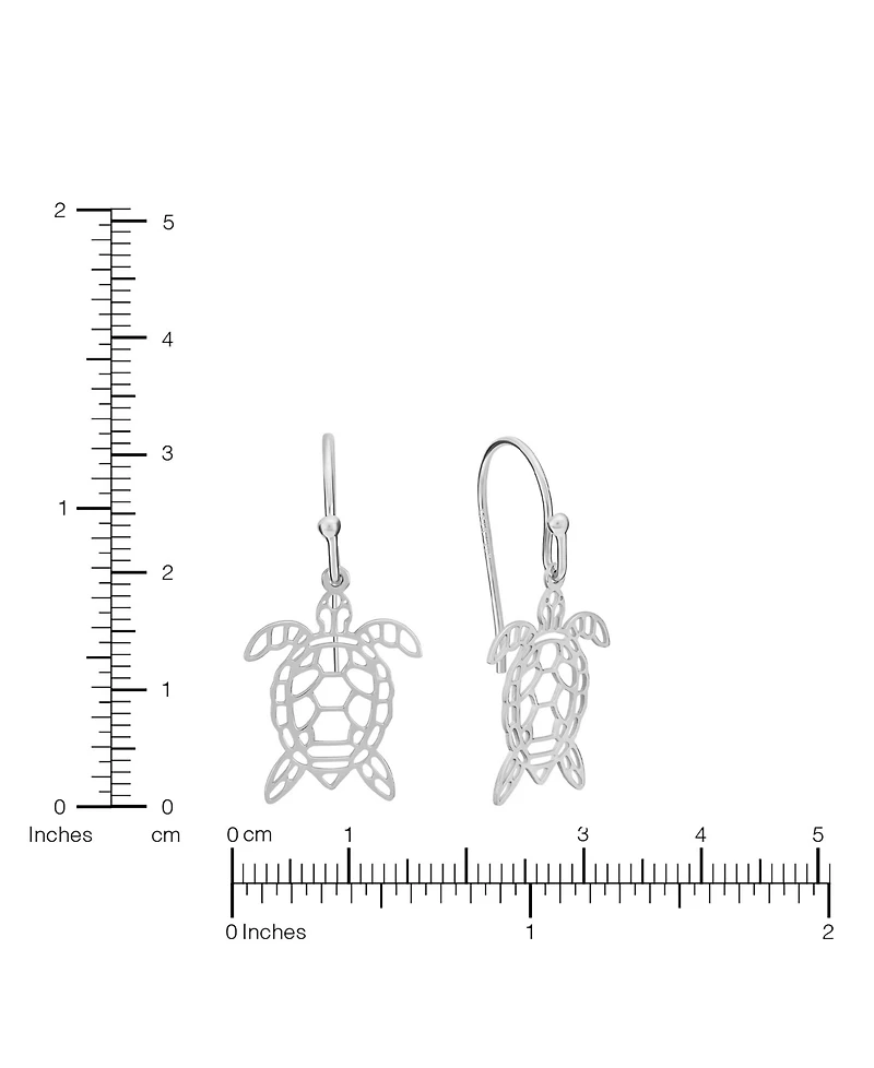 Macy's Laser Cut Turtle Drop Earrings