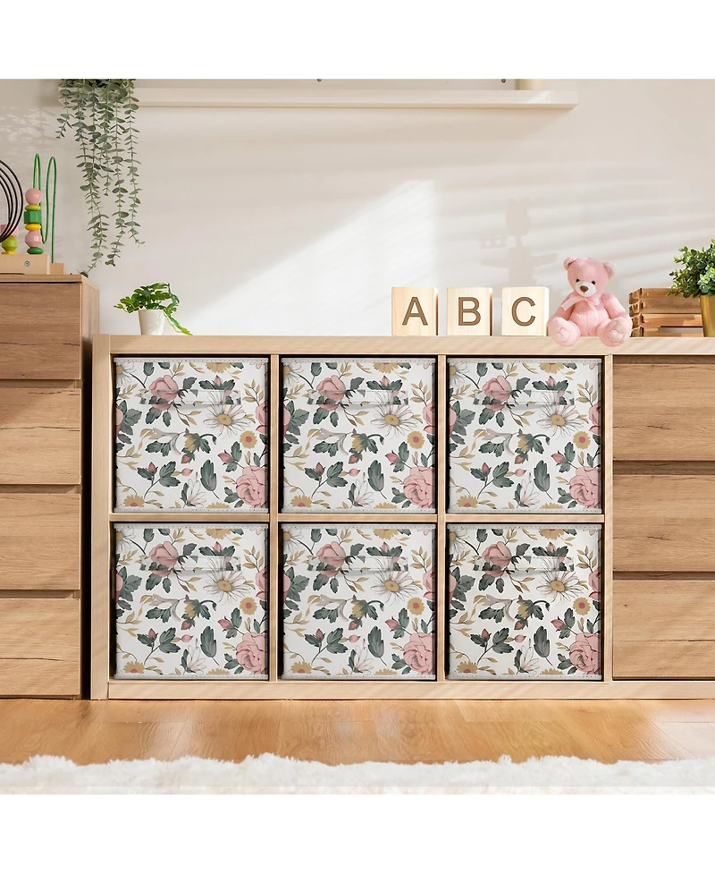 Sorbus 6 Pack 11 Inch Foldable Storage Cubes with Handle- for Organizing Home