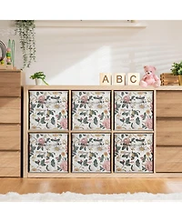 Sorbus 6 Pack 11 Inch Foldable Storage Cubes with Handle- for Organizing Home