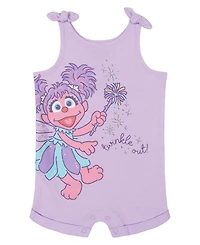 Sesame Street Baby Girls ( 0TO 3 to 24 M ) Sleeveless Romper and Headband Set
