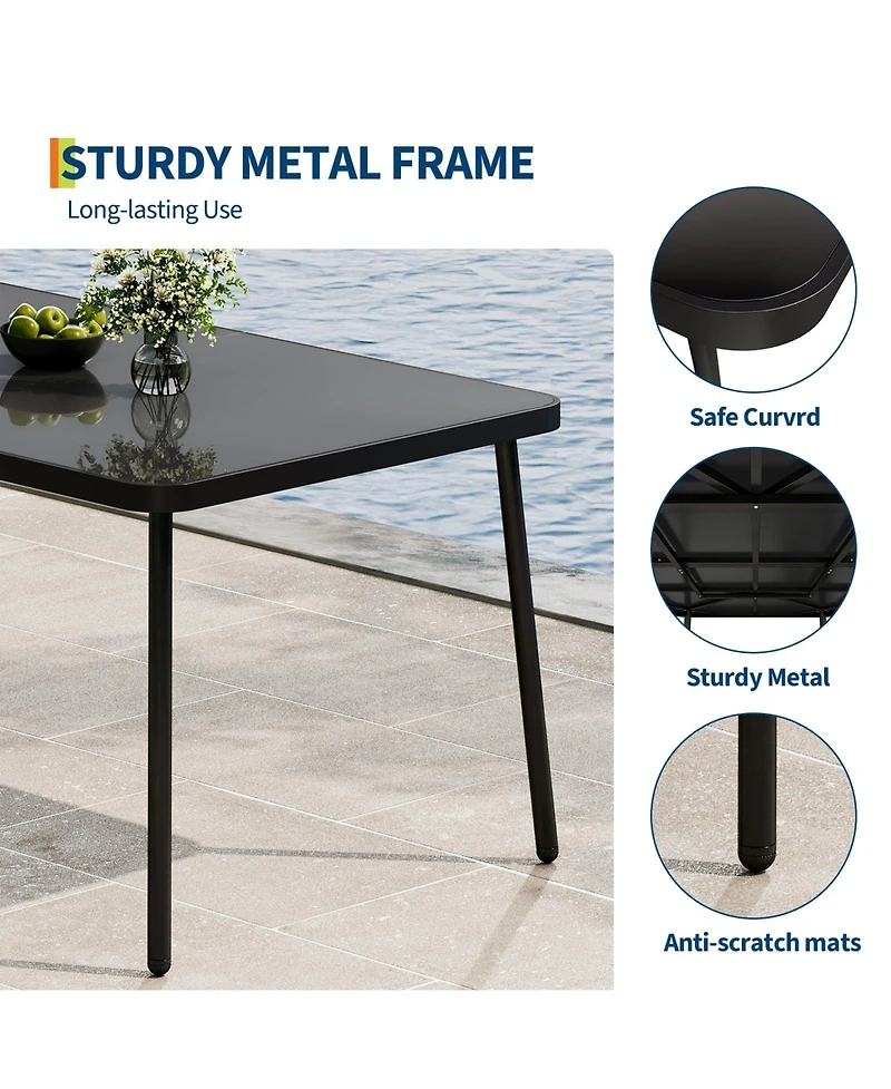 gaomon Set of 2 Modern Outdoor Armchairs