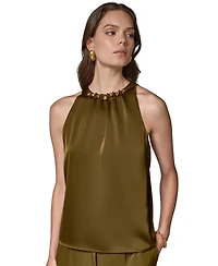 Donna Karan New York Women's Crewneck Sleeveless Top