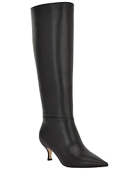Nine West Women's Somas Tall Wide Calf Kitten Heel Dress Boots