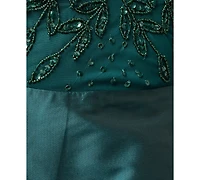 Adrianna Papell Women's Beaded Taffeta Ball Gown