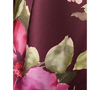 Adrianna Papell Women's V-Neck Floral Ball Gown