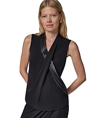 Donna Karan New York Women's Jersey V-Neck Blouse