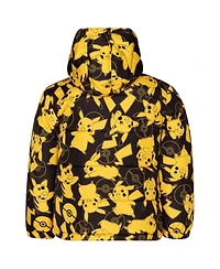 Pokemon Pikachu Boys' ( 4 to 16 ) Hooded Puffer Coat