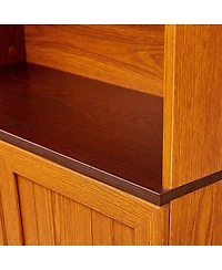 Streamdale Furniture 70.86" Tall 5-Tier Storage Cabinet with Adjustable Shelves and Barn Doors