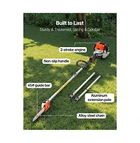 Sugift Gas Pole Saw 43CC 2 Stroke Gas Powered Pole Saws with 10 in Cutting Bar