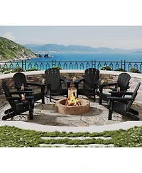 gaomon All-Weather Hdpe Outdoor Folding Adirondack Chair Set of 6 for patios, Decks, Gardens