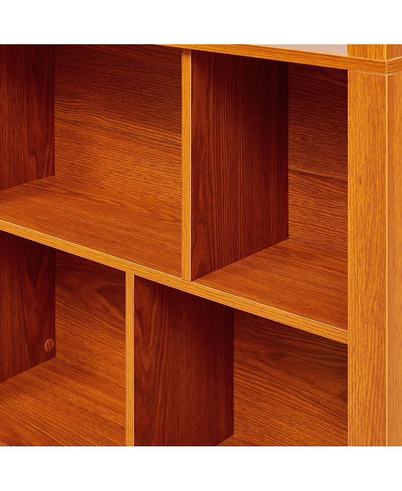 Streamdale Furniture Free Combination Wood Open Bookshelf with Anti-Tip Storage Organizer