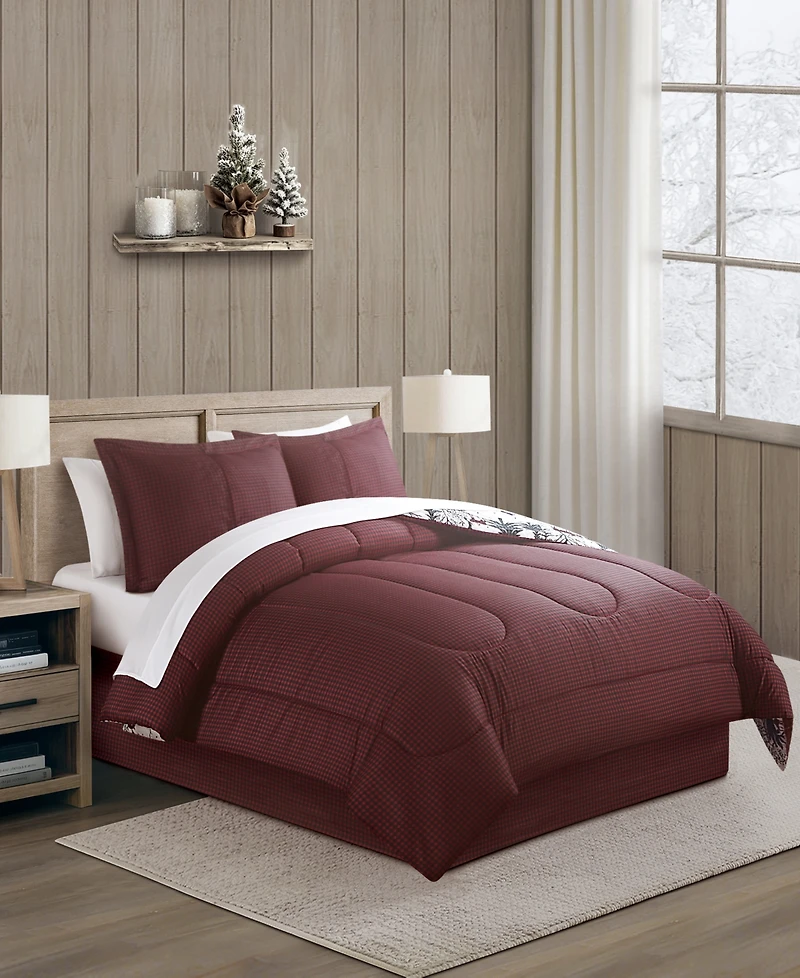 Santa Town 8-Piece Reversible Printed Microfiber Comforter Sets