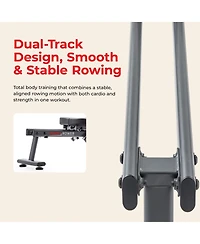 Sunny Health & Fitness Dual Rail Magnetic Rowing Machine