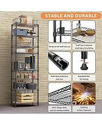 Streamdale Furniture 8-Tier 2000 lbs Heavy Duty Metal Wire Storage Shelving Unit