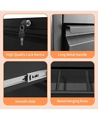 Streamdale Furniture 5-Drawer Metal Lateral File Cabinet with Lock