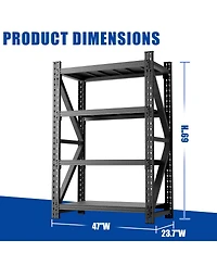 Streamdale Furniture Heavy Duty Adjustable Metal Garage Shelving Unit, 4000LBS Capacity