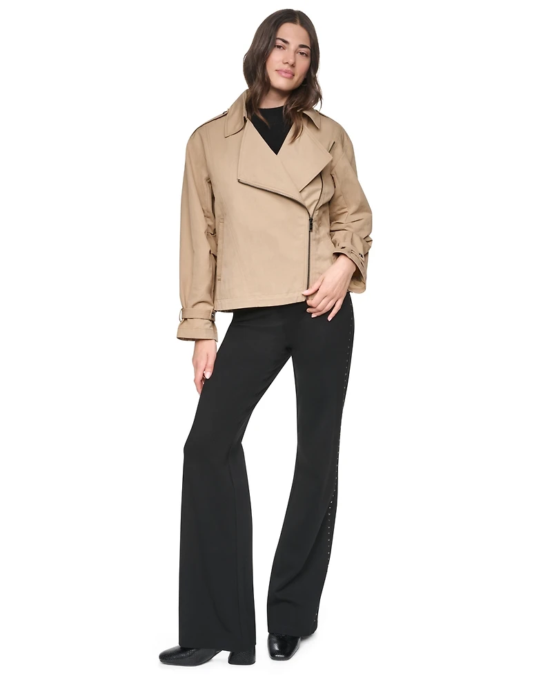 Dkny Women's Collared Zip-Front Utility Jacket