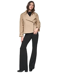 Dkny Women's Collared Zip-Front Utility Jacket