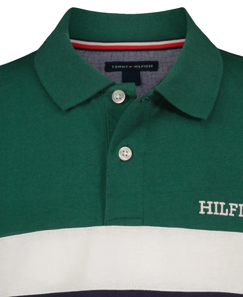 Tommy Hilfiger Boys' 8-20 Paneled Color-Block Short-Sleeve Polo Shirt