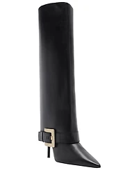 Arezzo Women's Kenny Mid Stiletto Buckle Dress Boots