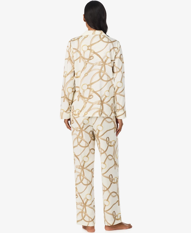 Lauren Ralph Women's Button-Front Pajama Set
