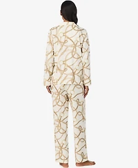 Lauren Ralph Women's Button-Front Pajama Set