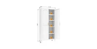 Flynama Tall Metal Storage Cabinet with Adjustable Shelves for Kitchen Bedroom Office
