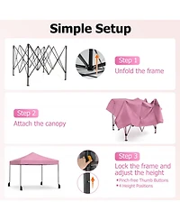 Gouun 9.5 x 9.5 Feet Pop Up Canopy Tent with Adjustable Heights and Wheeled Bag