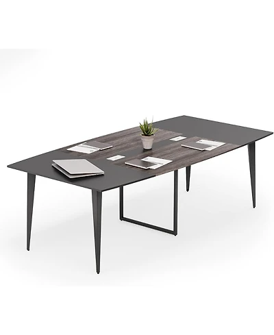 Tribesigns 8Feet Conference Room Table, Boat Shaped Meeting Table