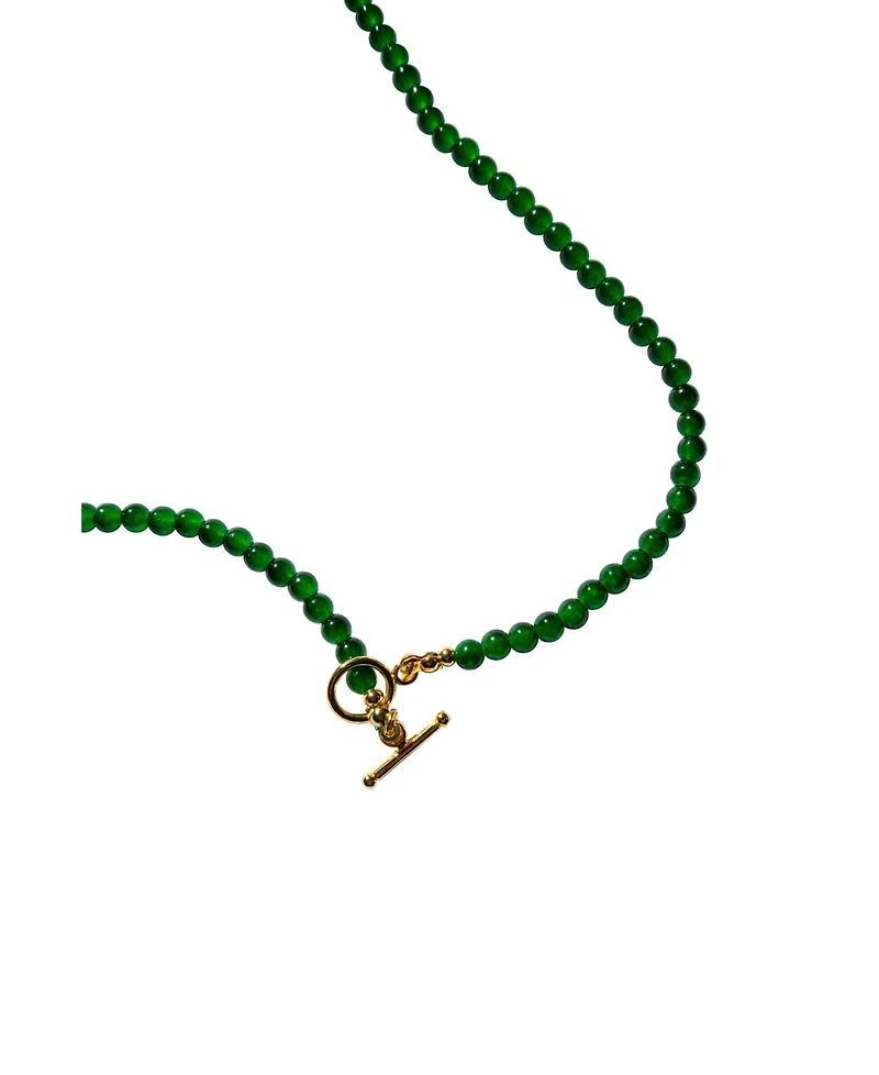 Forest — Green chalcedony beaded necklace