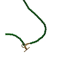 Forest — Green chalcedony beaded necklace
