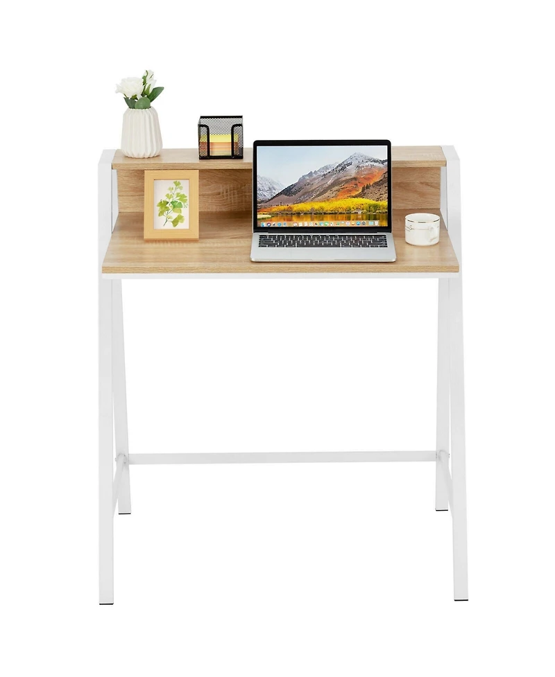 Gouun 2 Tier Computer Desk Pc Laptop Table Study Writing Home Office Workstation New