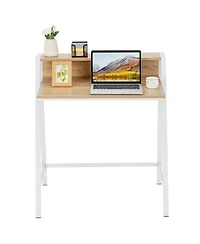 Gouun 2 Tier Computer Desk Pc Laptop Table Study Writing Home Office Workstation New