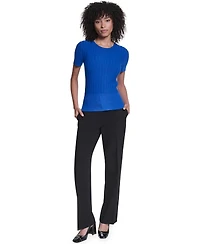 Karl Lagerfeld Paris Women's Crewneck Short-Sleeve Sweater