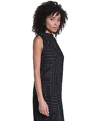 Karl Lagerfeld Paris Women's Sleeveless Cowl Neck Blouse