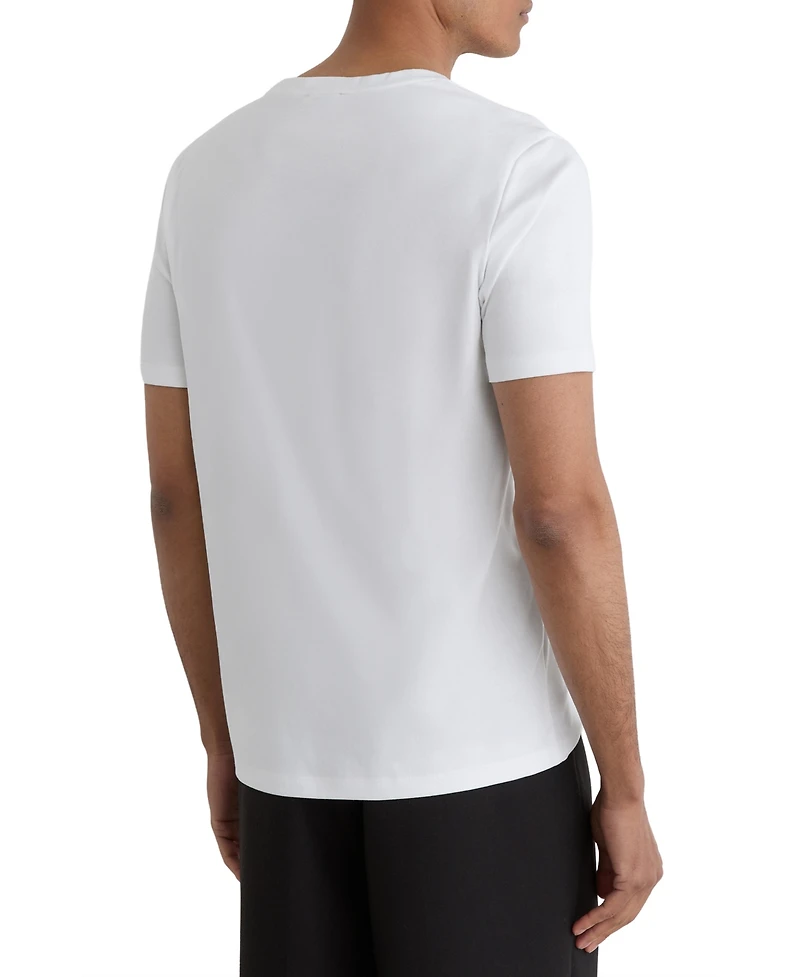 Reiss Men's Baron Airwater Cotton V Neck T-Shirt