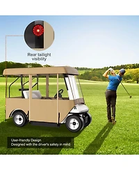 Vevor 4 Passenger Driving Enclosure Golf Cart Cover Fits 2+2 Seats Golf Carts