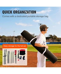 Vevor 7x7 ft Baseball Softball Practice Net Hitting Batting Multiple Accessories