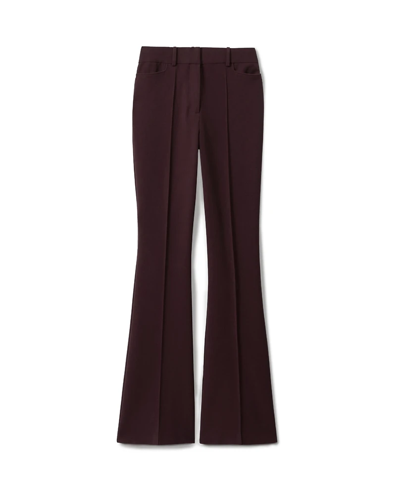 Reiss Women's Gabi Flared Mid-Rise Front-Pintuck Trousers