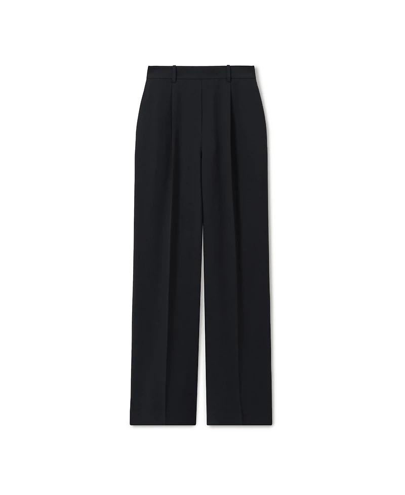 Reiss Women's Eden Elasticated-Waist Wide-Leg Lightweight-Twill Trousers