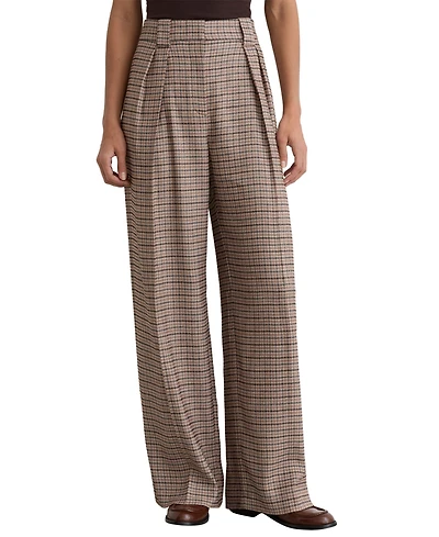 Reiss Women's River Wide-Leg Pleated Trousers